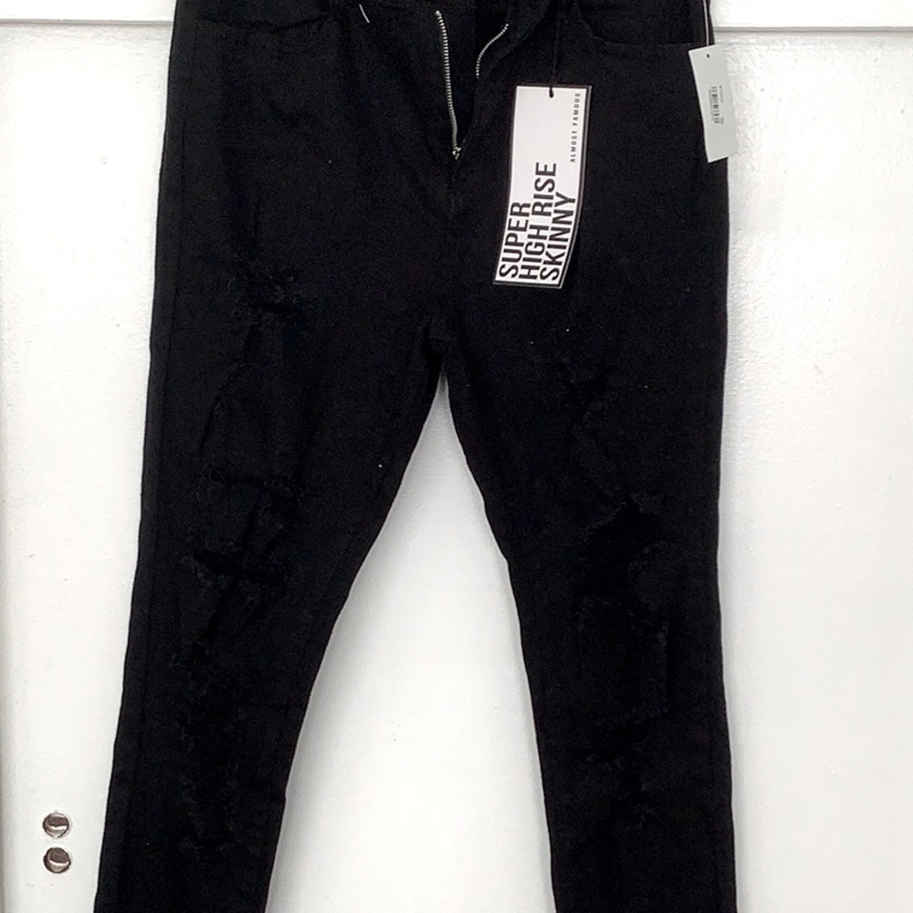 Black High Rise Skinny Jeans